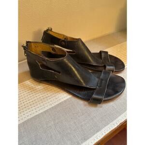 Bed Stu Soto Sandals Black Leather Size 8.5